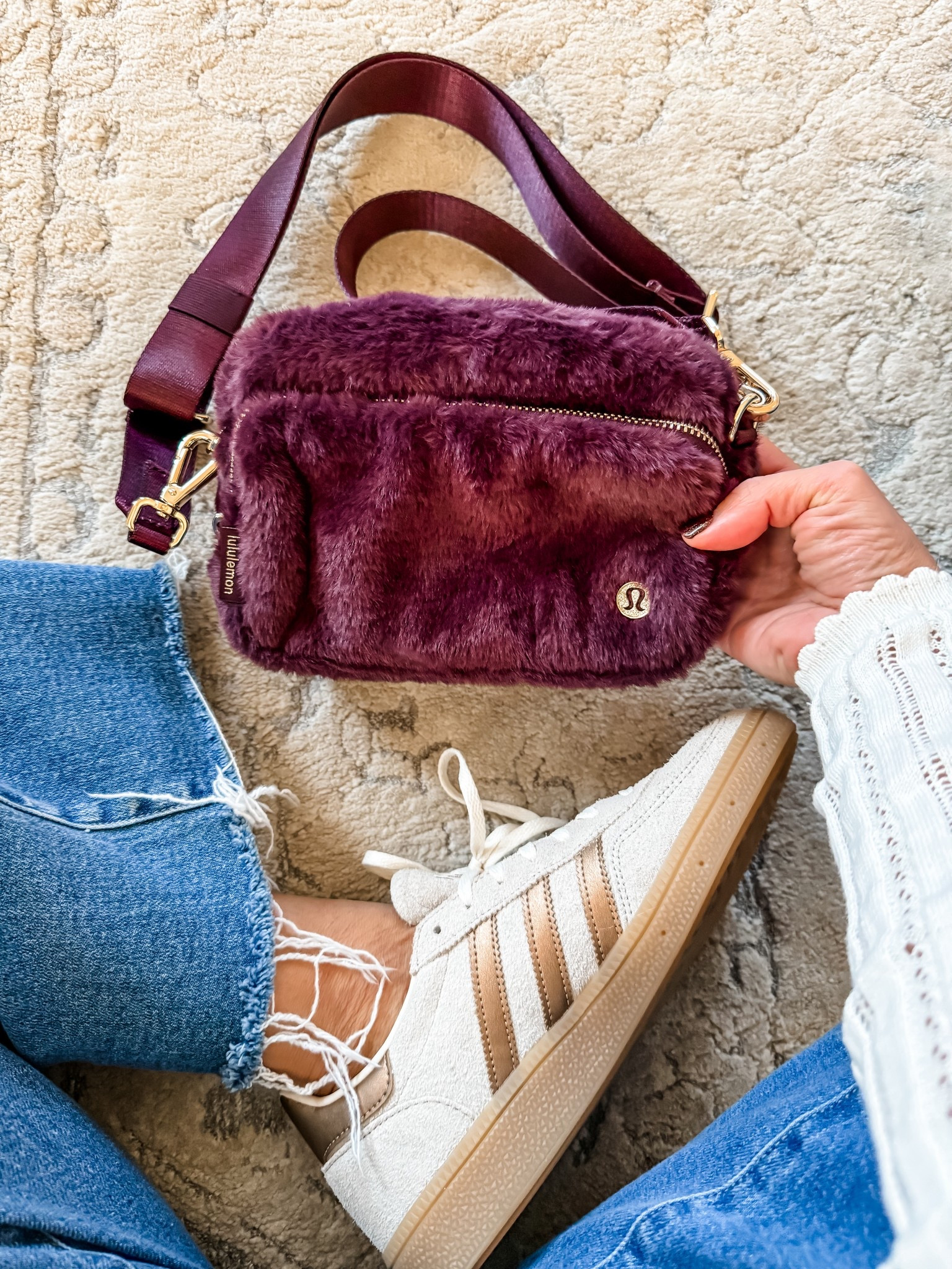 Sneakers code CYBER10. Adidas sneaker size down, Lululemon bag, faux fur bag, Crossbody bag.

#LTKSaleAlert #LTKFindsUnder100 #LTKGiftGuide