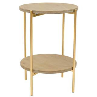 Aspire Home Accents Kamryn Sleek Gold Modern Accent Table 7043 - The Home Depot | The Home Depot