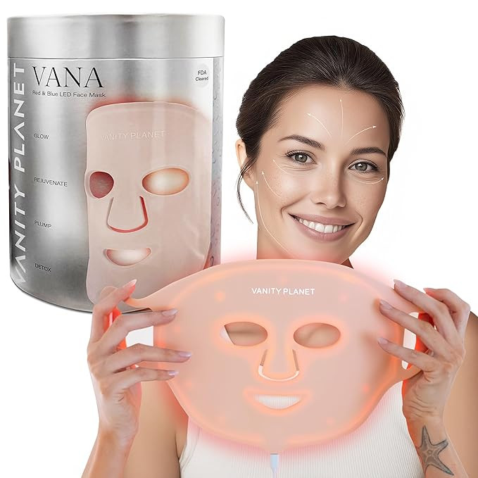 Vanity Planet VANA Red & Blue Light LED Face Mask - Silicone Light Therapy Mask for Anti-Aging, A... | Amazon (US)