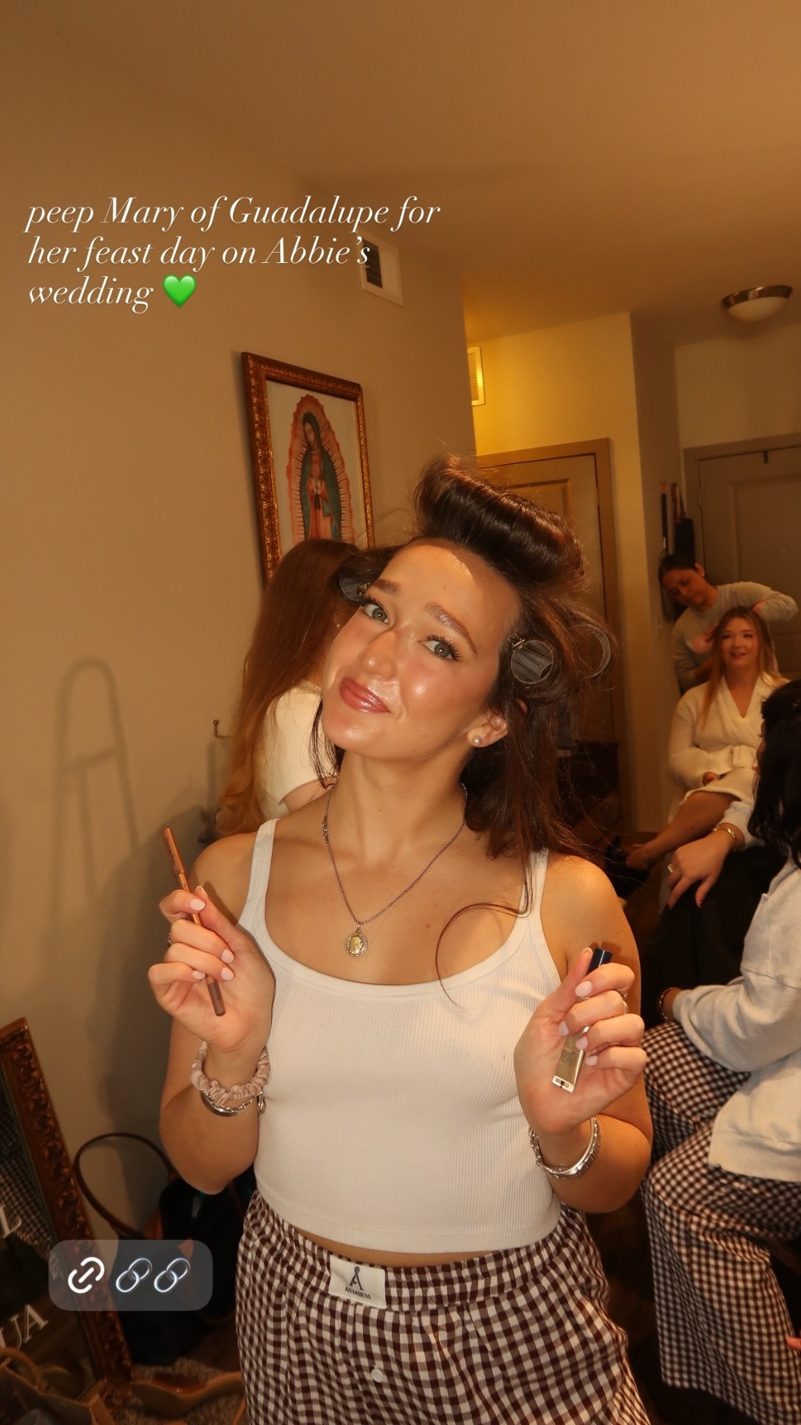 peep Mary of Guadalupe for her feast day on Abbie’s wedding 💚