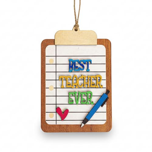 Teacher Ornament 2025, Best Teacher Gifts, Christmas Ornaments 2025 – Teacher Appreciation Gifts for Educators, Wooden Clipboard Keepsake, Holiday Thank You Ornament for Mentor | Amazon (US)