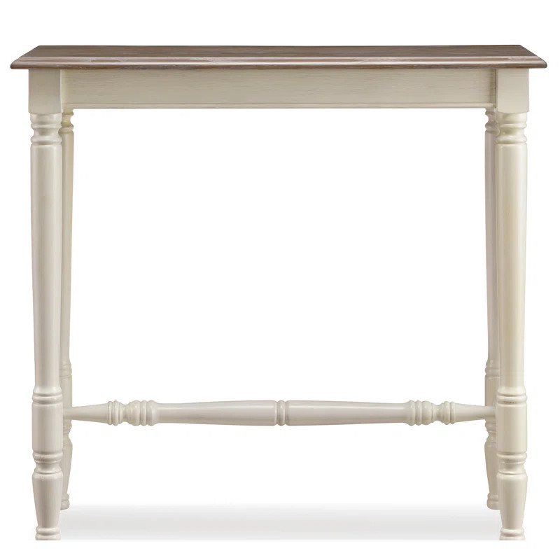 Solid + Manufactured Wood Hall Console Table in Antiqued Ecru and Gray Washed Otter | Wayfair North America