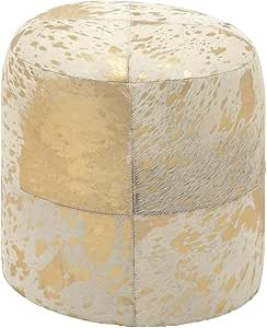 Deco 79 Glam Wood Stool, 16" x 17", Gold | Amazon (US)