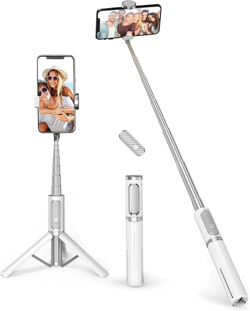 ATUMTEK Selfie Stick Stativ, 3-in-1 Ausziehbares Aluminium Handy Stativ mit kabelloser Bluetooth-... | Amazon (DE)