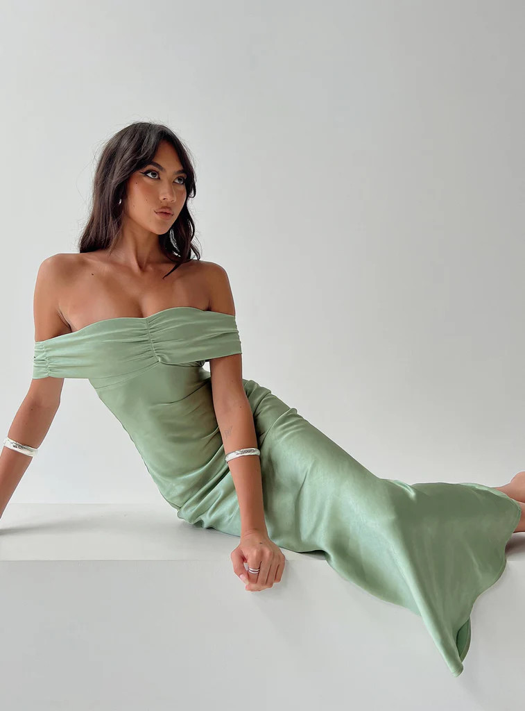 Sadee Maxi Dress Sage | Princess Polly US