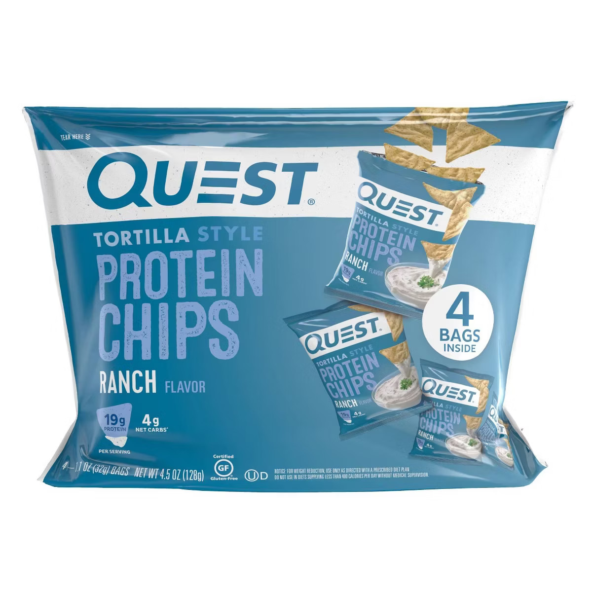 Quest Nutrition Tortilla Style Protein Chips - Ranch | Target