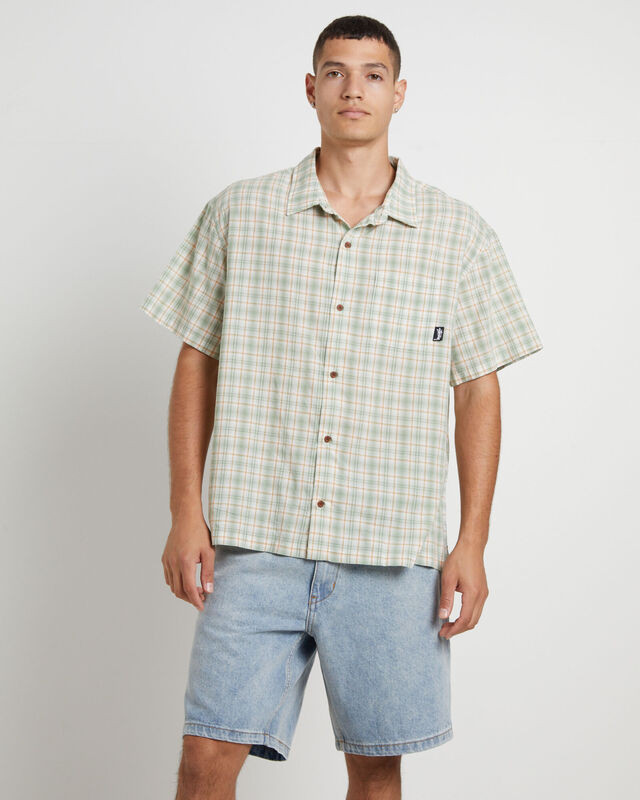 Chessy Check Short Sleeve Shirt in Green | General Pants