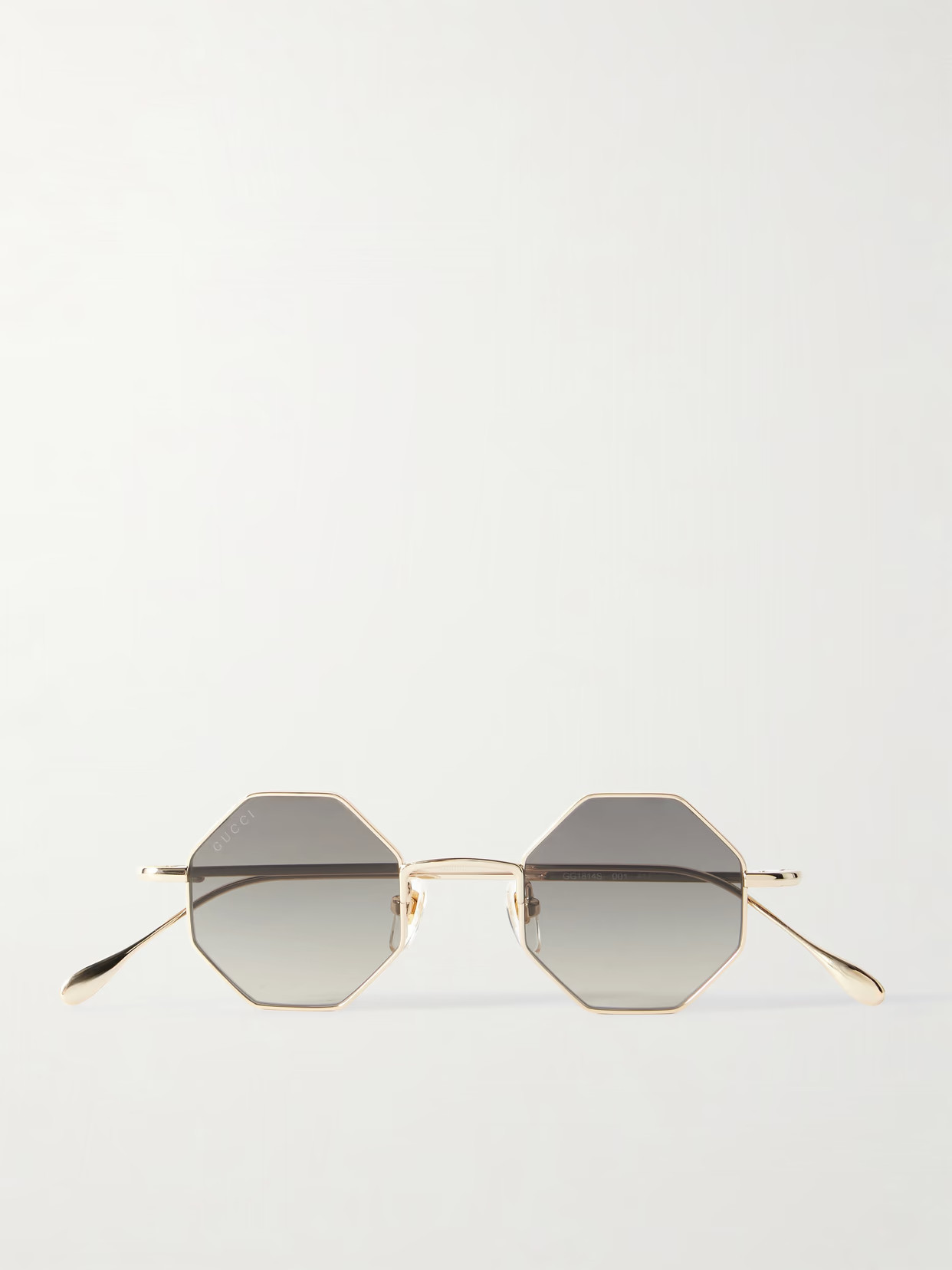 GUCCI EYEWEAR - Hexagon-frame Gold-tone Sunglasses - One size | NET-A-PORTER (US)