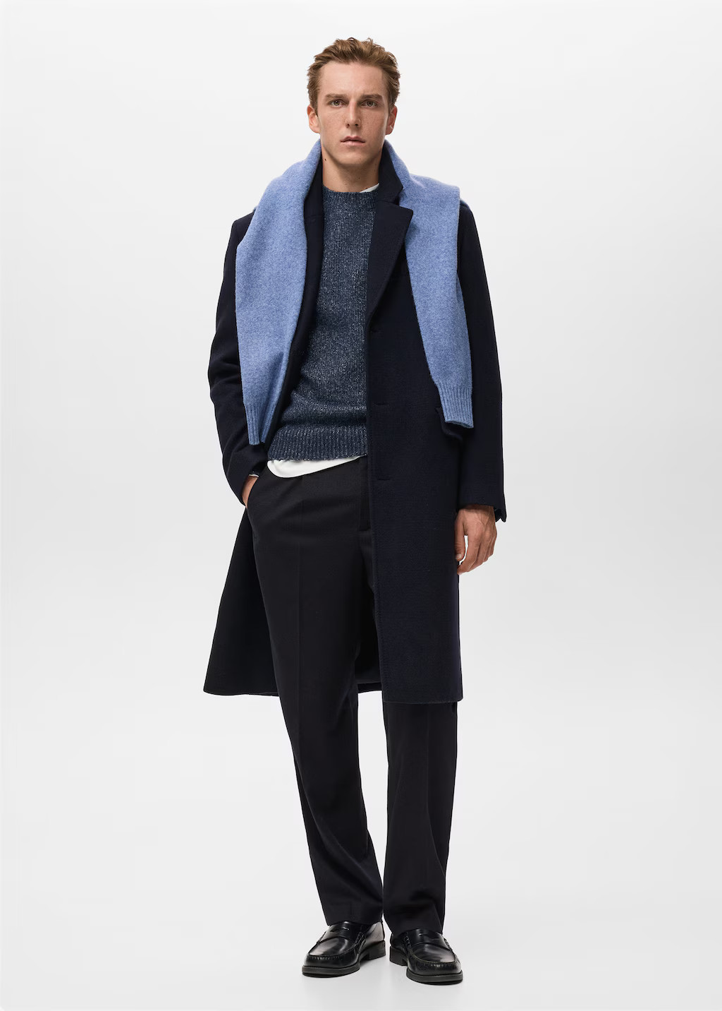 Wool overcoat navy - Man - XL - MANGO MAN | MANGO (UK)
