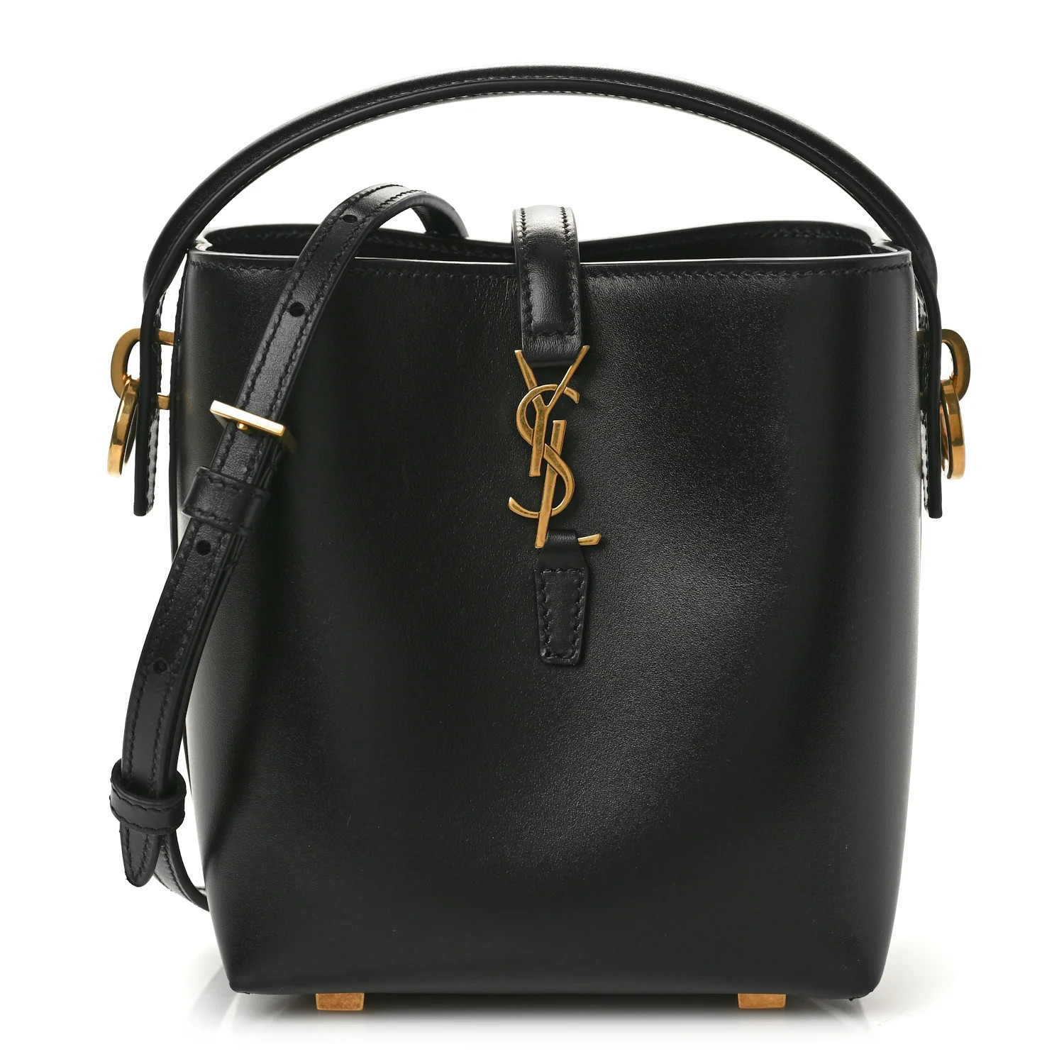 SAINT LAURENT Shiny Calfskin Le 37 Mini Bucket Bag Black | FASHIONPHILE | FASHIONPHILE (US)