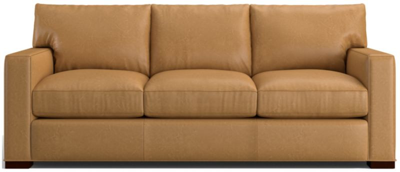 Axis Leather 3-Seat Sofa + Reviews | Crate & Barrel | Crate & Barrel