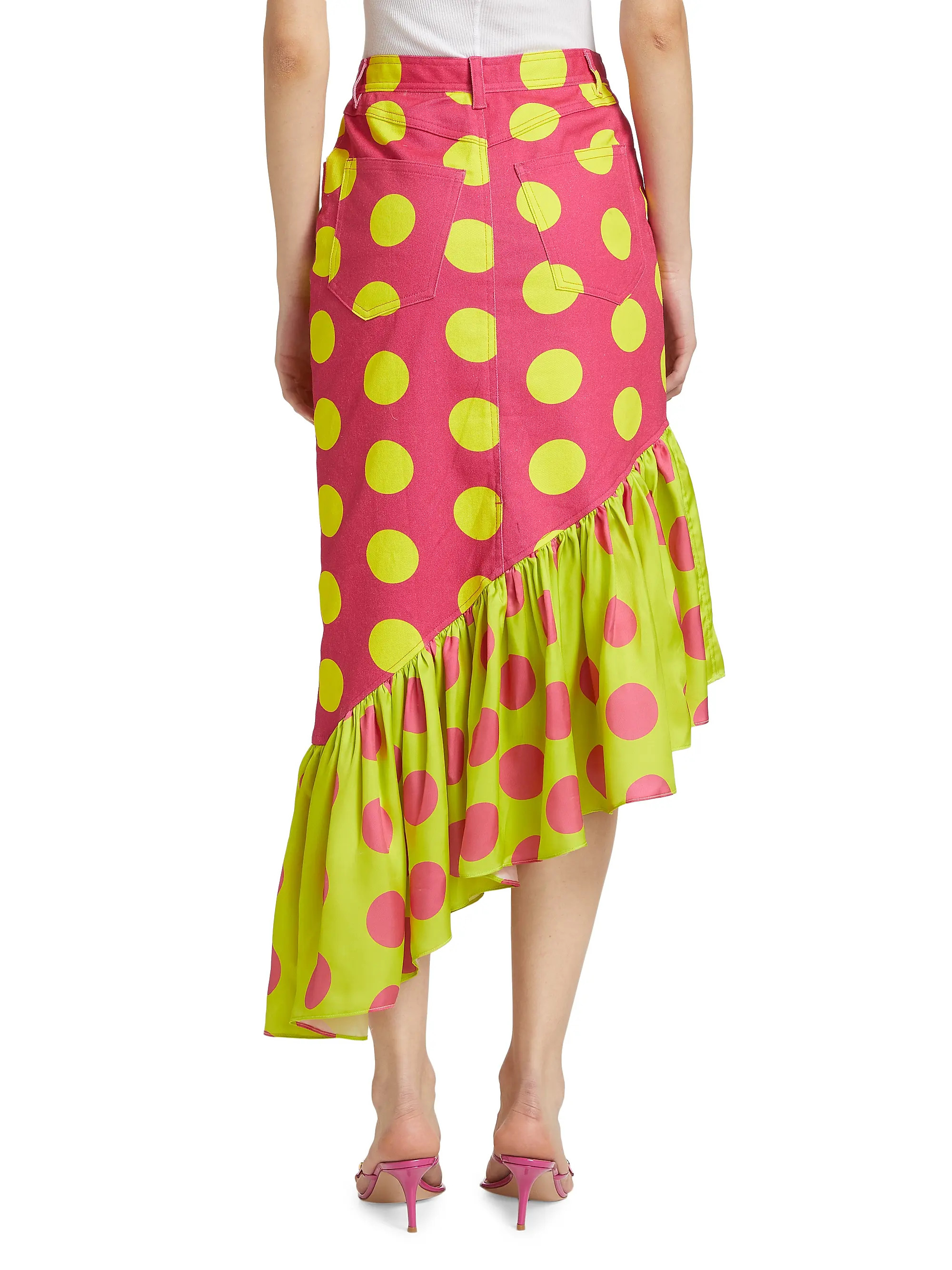 BruceGlen Ruffled Polka Dot Midi-Skirt | Saks Fifth Avenue | Saks Fifth Avenue
