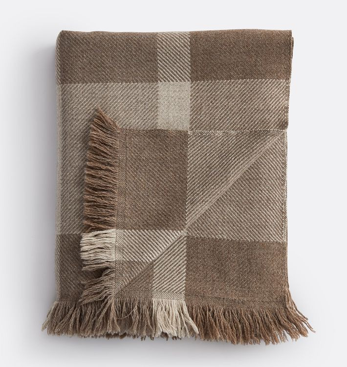 Handwoven Wool Gingham Throw | Rejuvenation