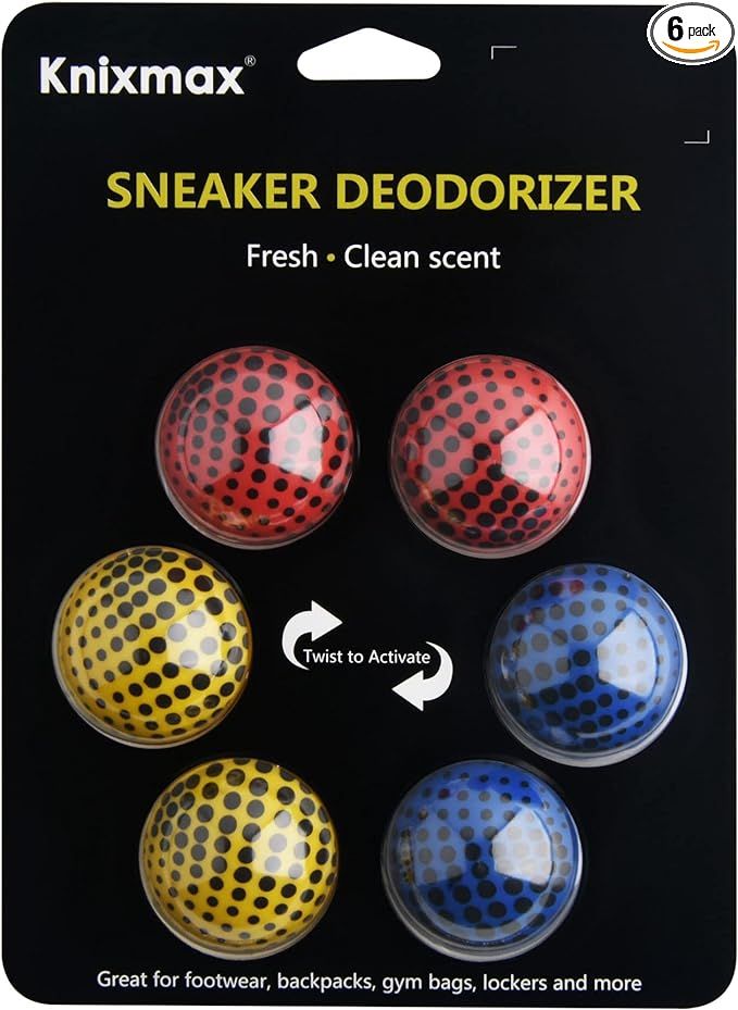 Knixmax Sneaker Deodorizer Balls Shoes Gym Bags Lockers Car Air Fresheners Matrix 6 Balls | Amazon (US)