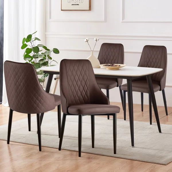 Kizze Modern Diamond-pattern Upholstered Side Chair | Wayfair North America