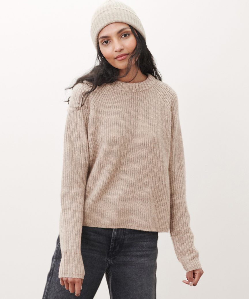 Cashmere Fisherman Sweater - Undyed Stone | Jenni Kayne | Jenni Kayne