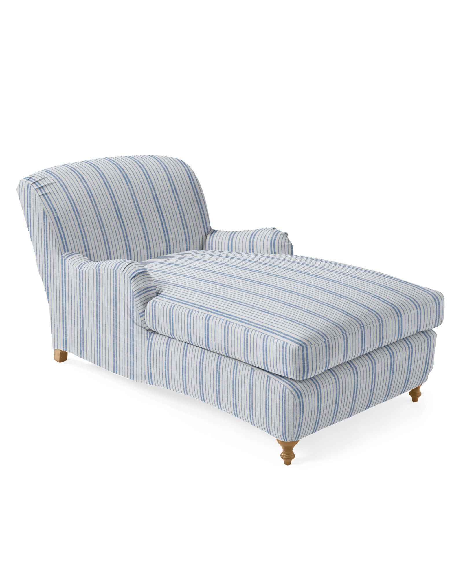 Miramar English Roll Arm Slipcovered Chaise | Serena and Lily