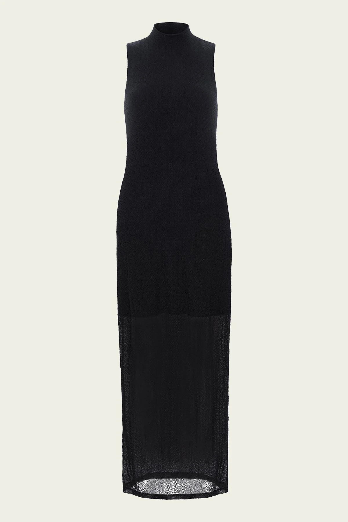 Mesh Mockneck Dress in Black - M | Shop Olivia