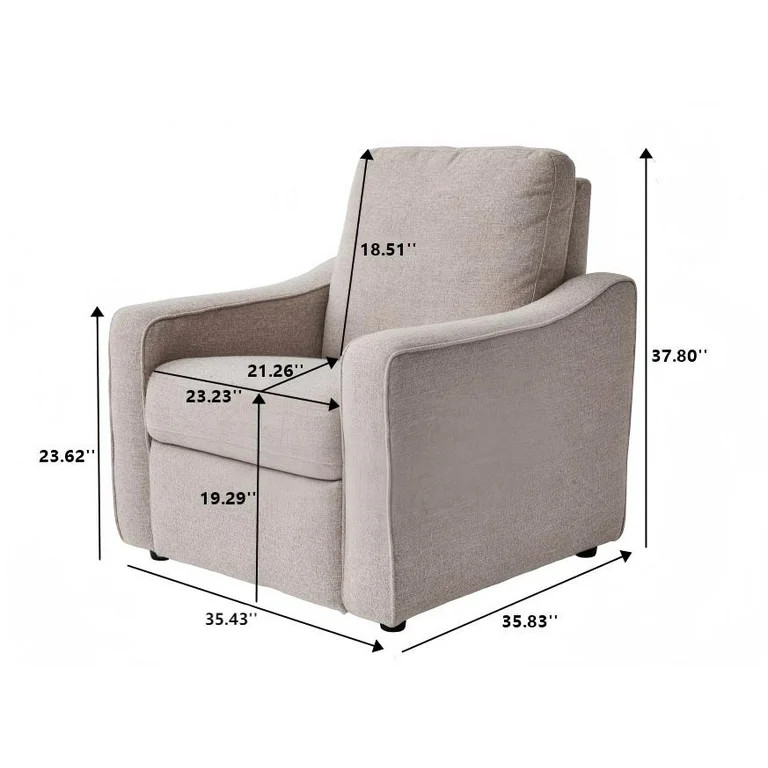 Better Homes & Gardens Allen Push-Button Power Recliner Chair, Wheat Linen | Walmart (US)