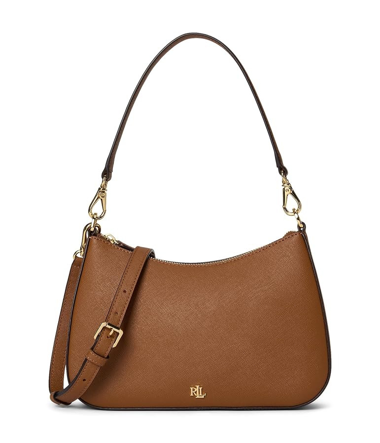Lauren Ralph Lauren Crosshatch Leather Medium Danni Shoulder Bag | Amazon (US)