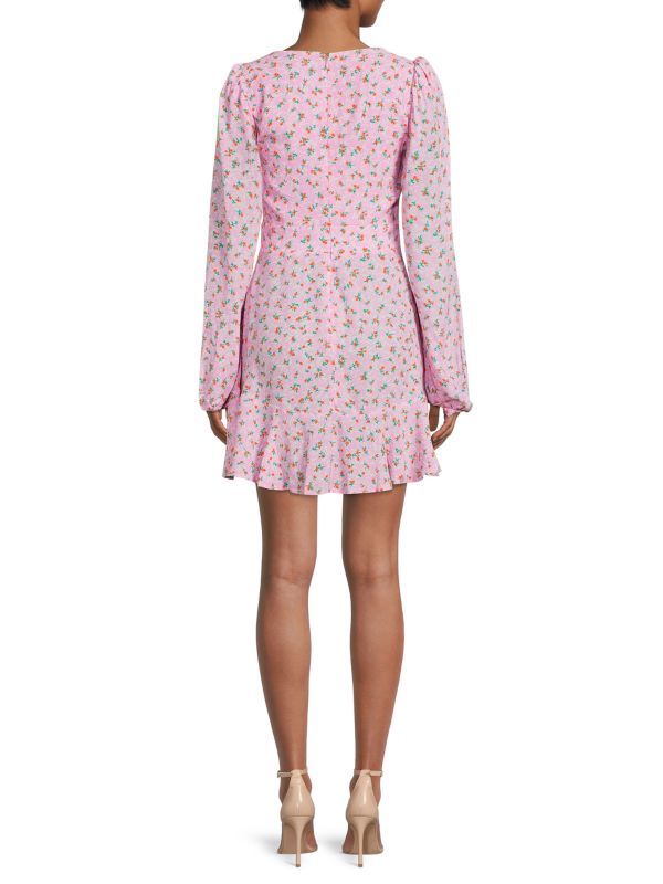 Paulina Cutout Floral Mini Dress | Saks Fifth Avenue OFF 5TH