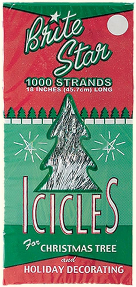 Brite Star Tinsel Icicles, 1000 Strands Per Package | Amazon (US)