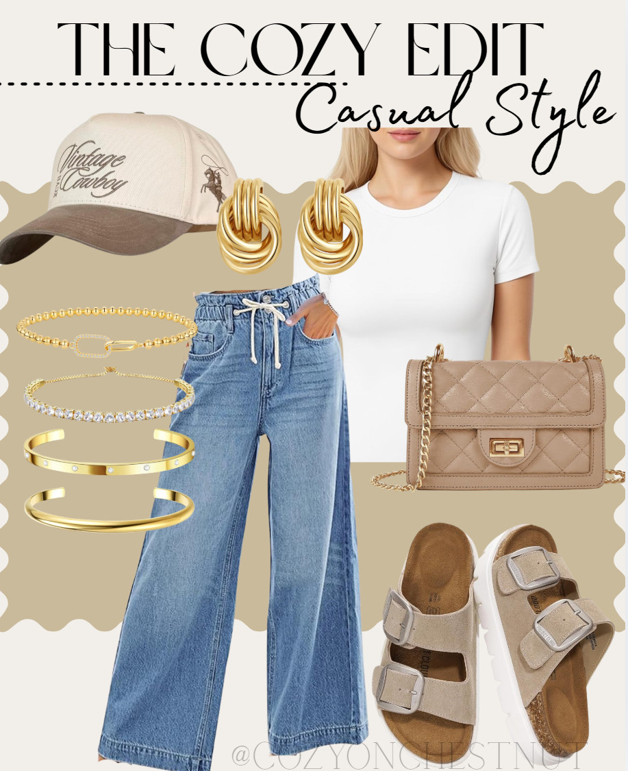 Found the perfect outfit with these trendy gold bracelets and a cute western hat! 

 #LTKgrwm #LTKootd #LTKSeasonal