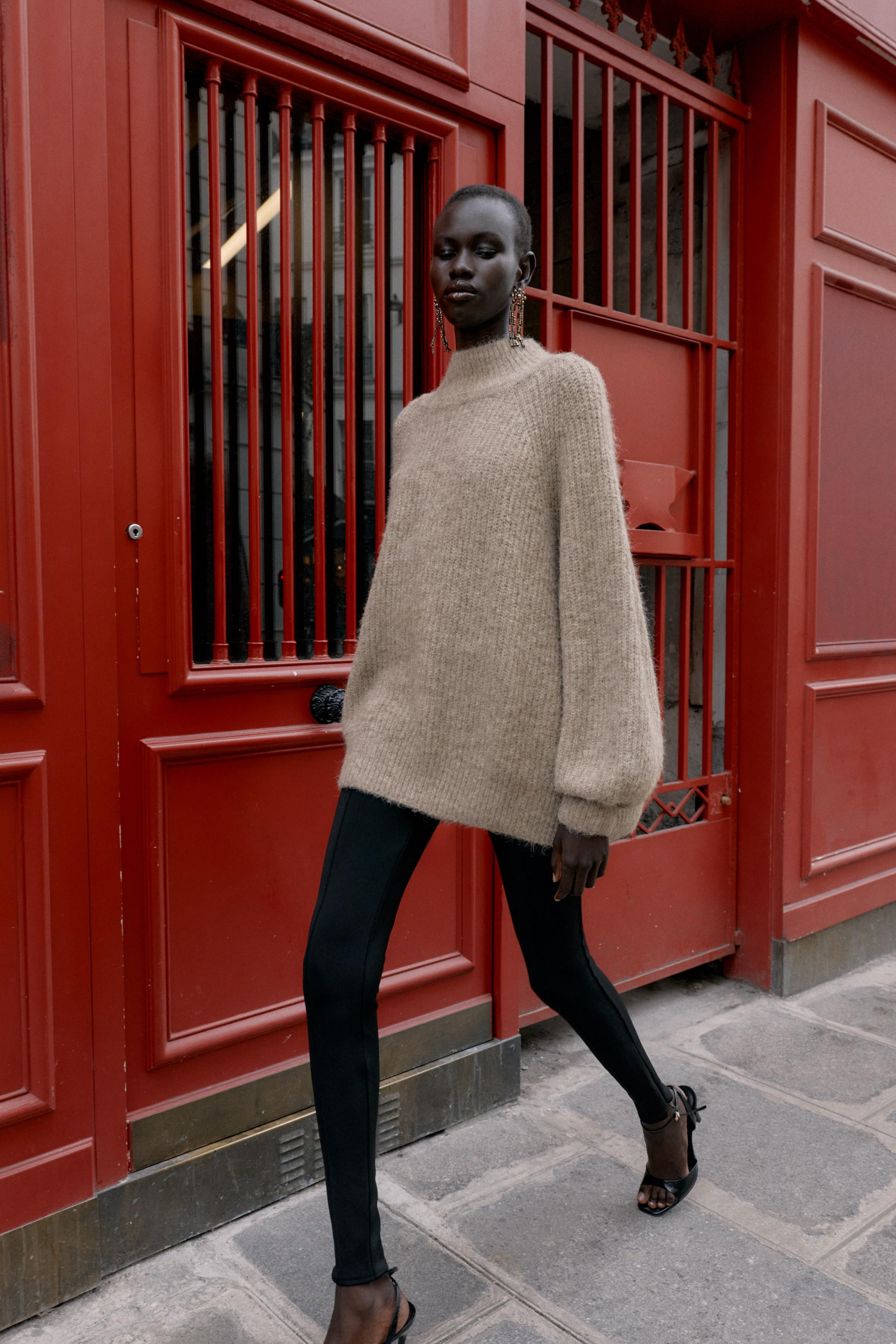 WIDE SLEEVE KNIT JUMPER | Zara US