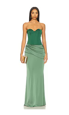 NBD Amit Gown in Tonal Green from Revolve.com | Revolve Clothing (Global)