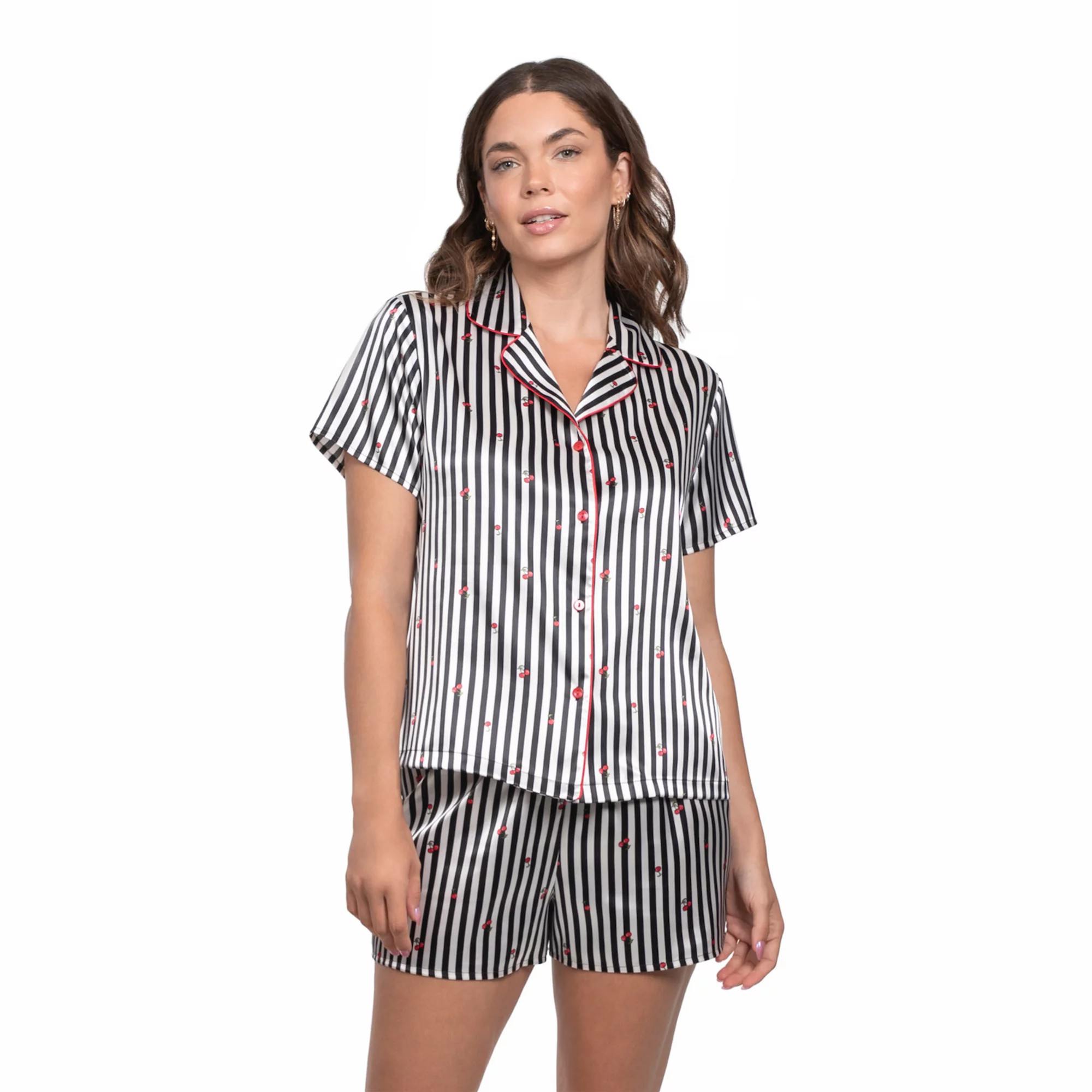 Women's Lilac+London Print 2-pc. Pajama Top & Pajama Shorts Set | Kohl's