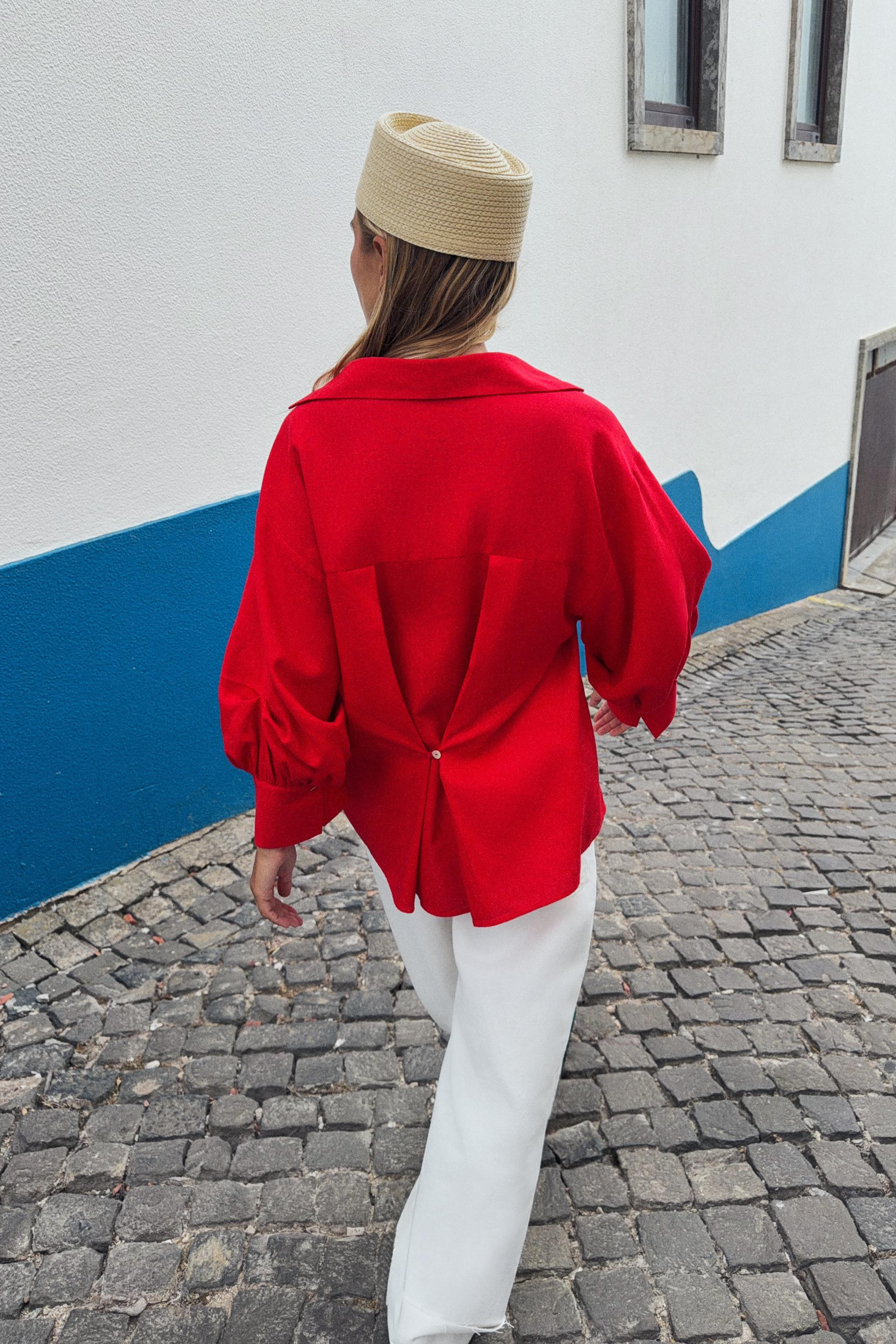 LINEN BLEND PUFF SLEEVE SHIRT | Zara US