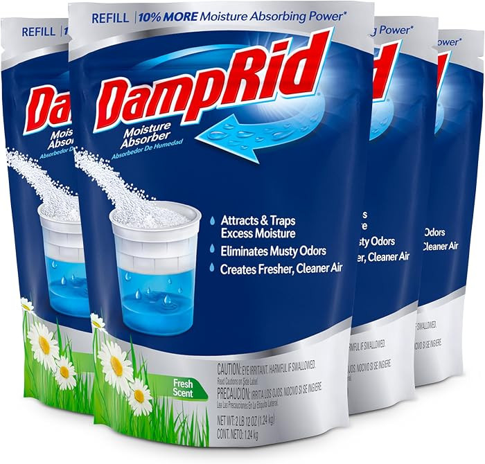 DampRid Refill Bag, 44 oz, 4-Pack - Fresh Scent Moisture Absorbers for Rooms with Excess Humidity... | Amazon (US)