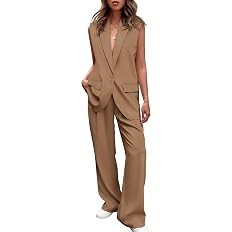 PRETTYGARDEN Women's Summer 2 Piece Outfits Blazer Sets | Amazon (US)