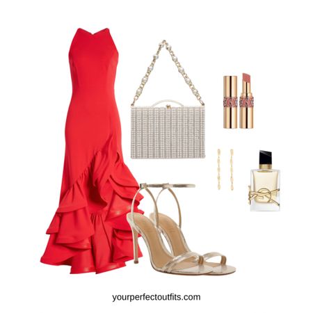 Red dress for a spring wedding guest chic outfit 

#LTKfindsunder100 #LTKsalealert #LTKwedding