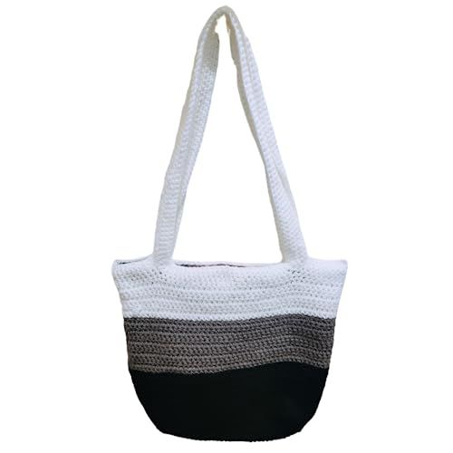 Shoulder Handbag Crochet Tote, Crochet Tote Bag, Lined Crochet Shoulder Bag, Crochet Tote Bag, Ha... | Amazon (US)