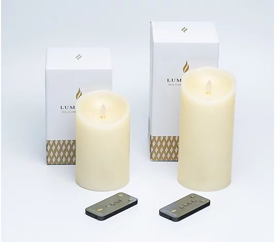 Luminara Set of (2) 5" & 7" Flameless Candles w ith Gift Boxes - QVC.com | QVC