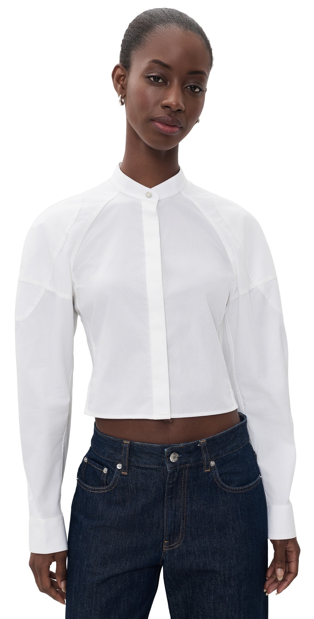 Helmut Lang Saddle Button Down Shirt White M | Shopbop