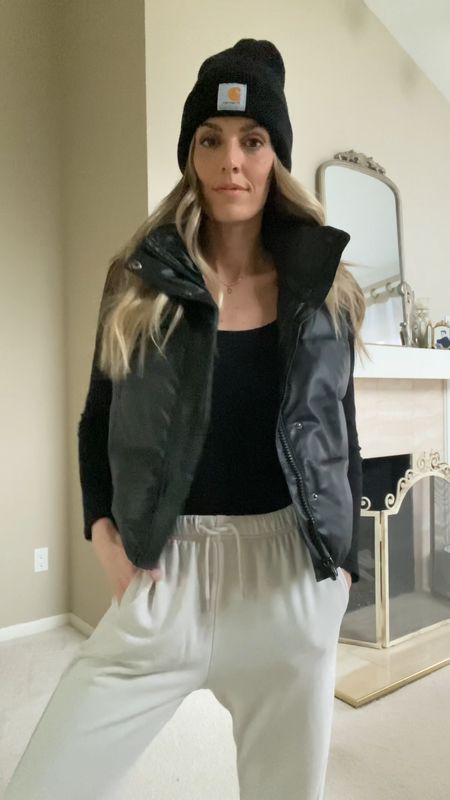 OOTD ft. Faux Leather Amazon Puffer Vest 🖤 

Faux leather puffer vest, Amazon clothing, puffer vest, fall trends, fall outfits, comfy outfits, joggers, Amazon fashion 

#LTKFind #LTKstyletip #LTKSeasonal