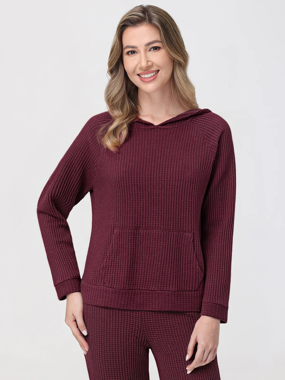 89th & Madison Waffle Knit Hoodie | 89th + Madison