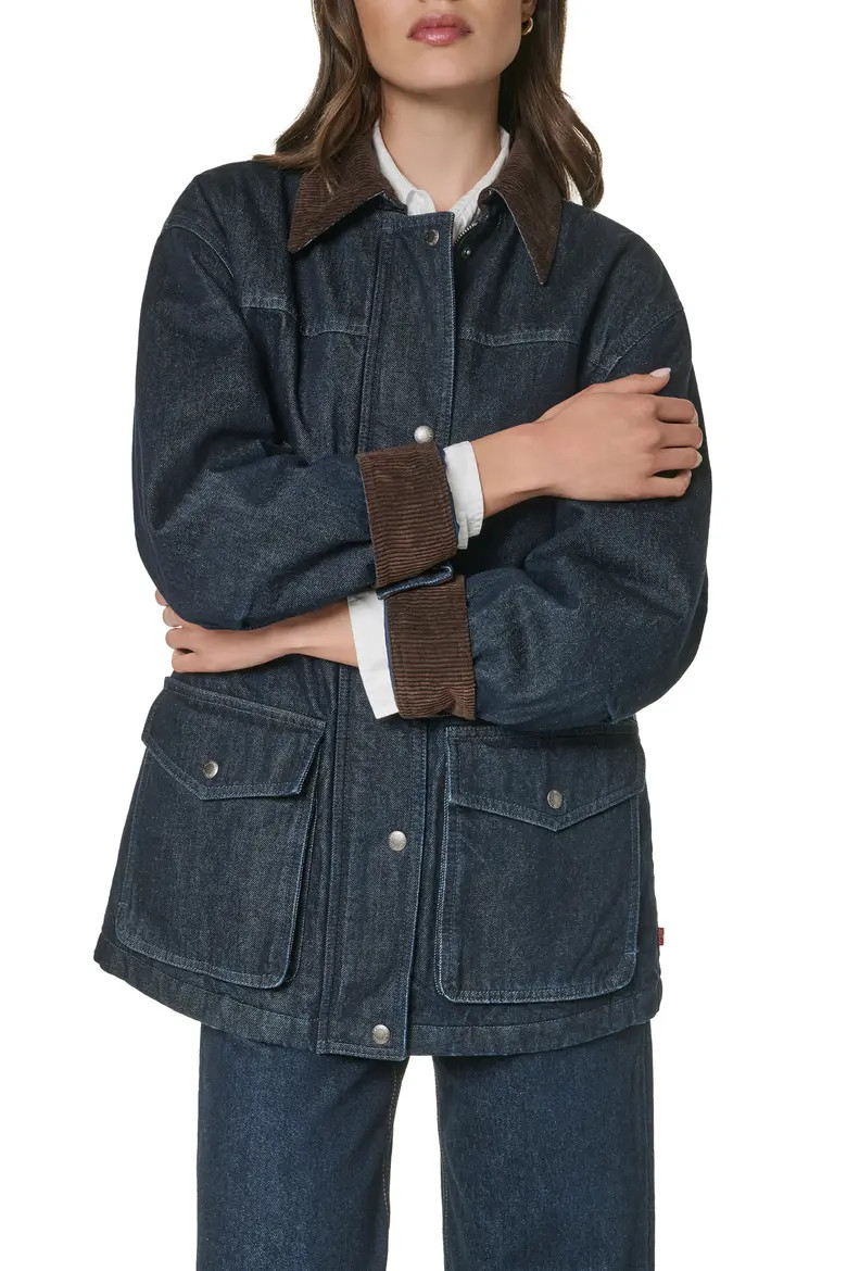 Corduroy Collar Military Jacket (Women) | Nordstrom | Nordstrom