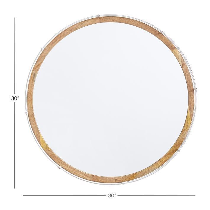White Rattan Circle Mirror | Pottery Barn Teen