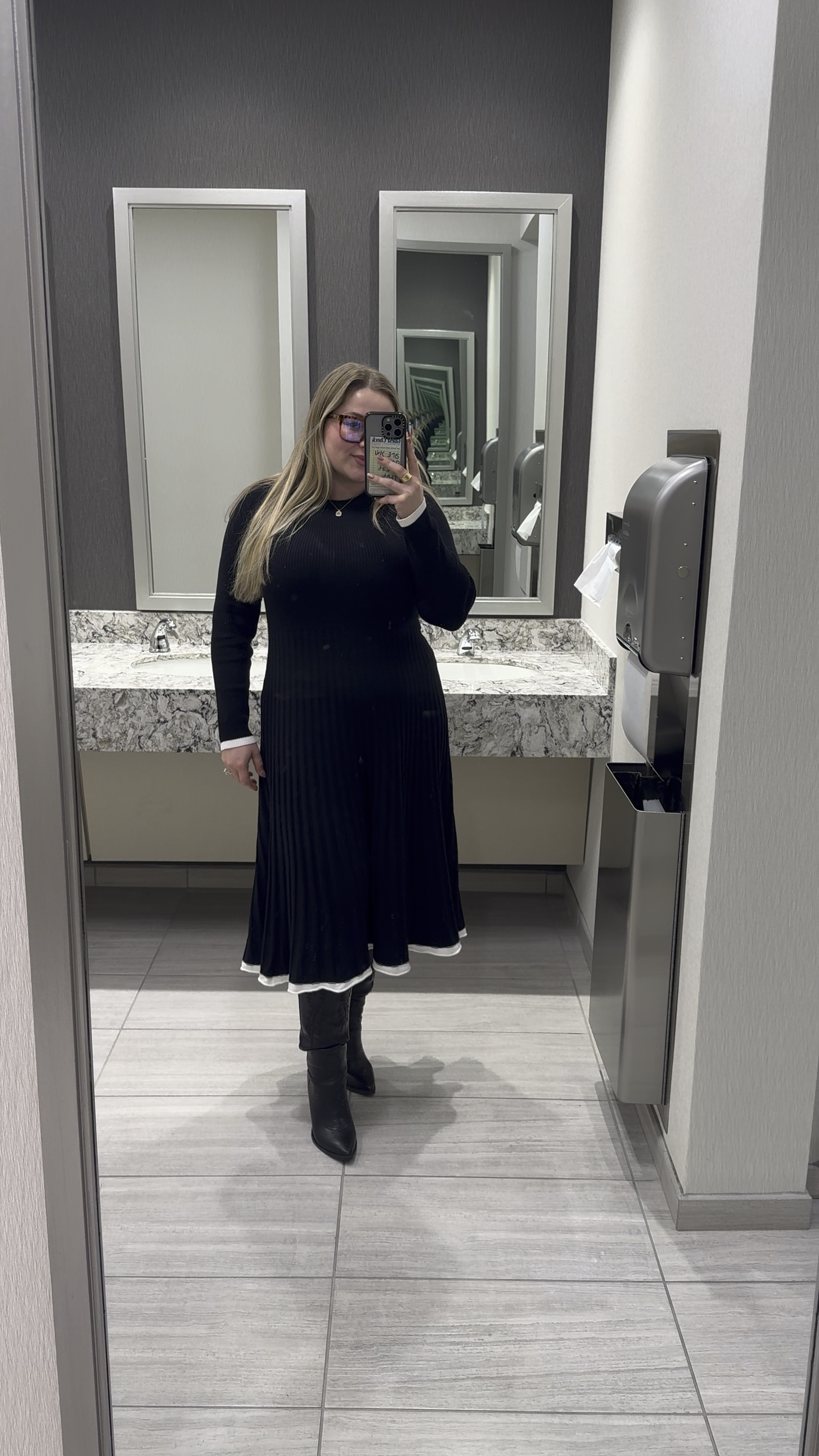 Amazon office outfit
Affordable work wear
Affordable office wear
Work ootd
Office ootd
Sweater dress
Size 12
Size 10
Size 14
Midsize
Plus-size 

#LTKWorkwear #LTKWatchNow #LTKFindsUnder50