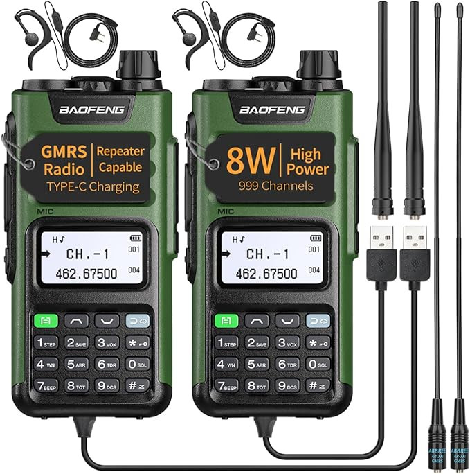 BAOFENG GM-15 Pro GMRS Handheld Radio 8W Long Range Walkie Talkie NOAA Weather Receiver and Scan ... | Amazon (US)