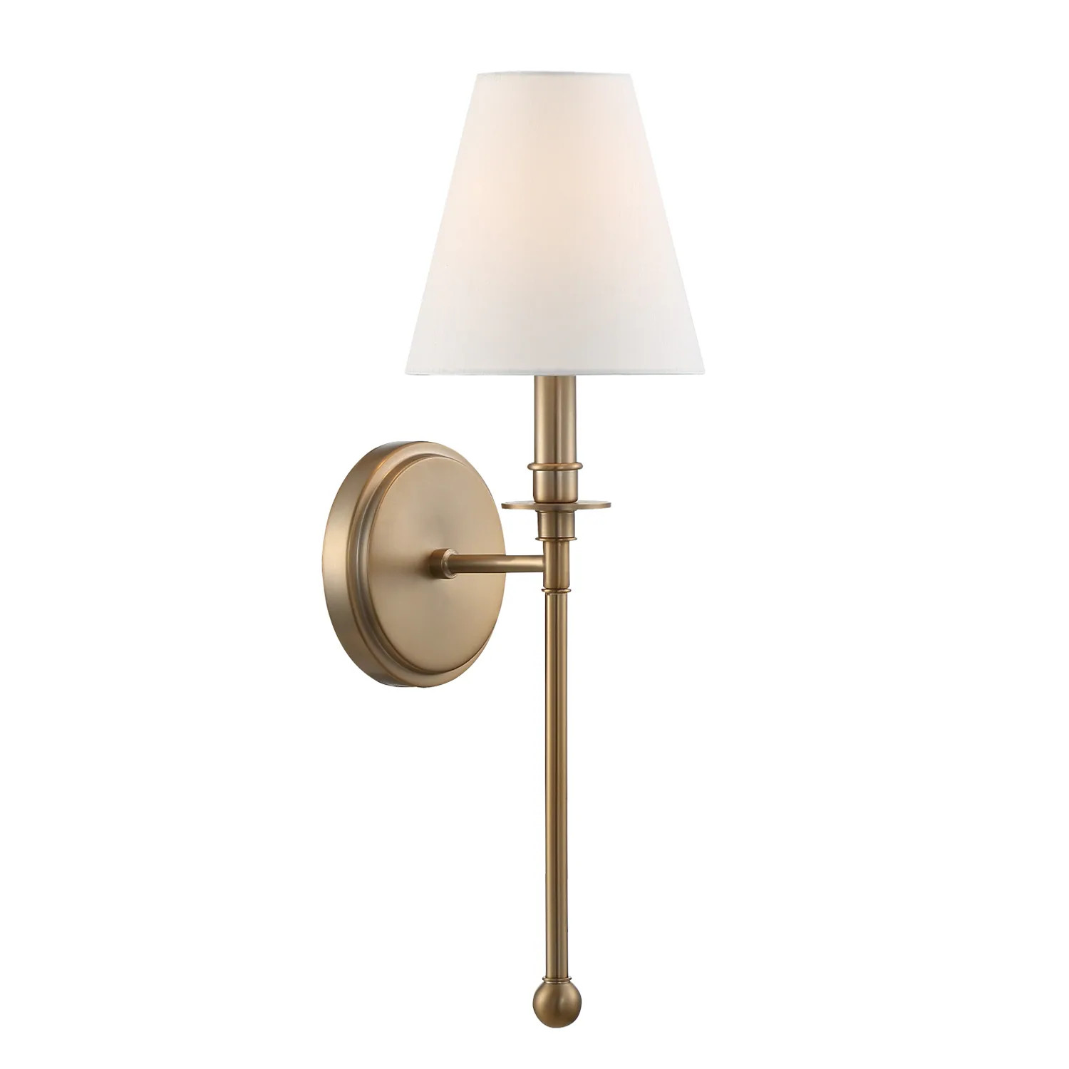 1 Light Brass Wall Mount - 6W x 14.5H x 7D | Overstock