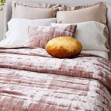 Lush Velvet Tack Stitch Quilt & Shams | West Elm (US)