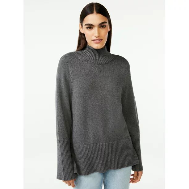 Free Assembly Women’s Tall Rib Turtleneck Sweater - Walmart.com | Walmart (US)