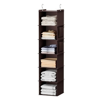 Home Collection 6-Shelf Hanging Closet Organizer Brown | Target