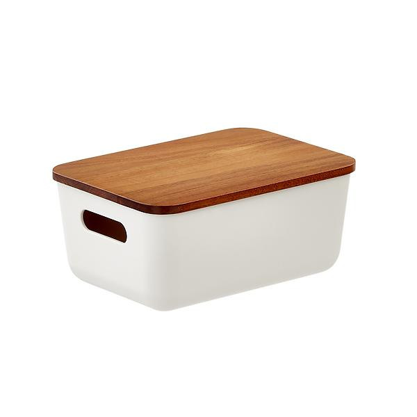 Terra White Recycled Plastic Bins | The Container Store