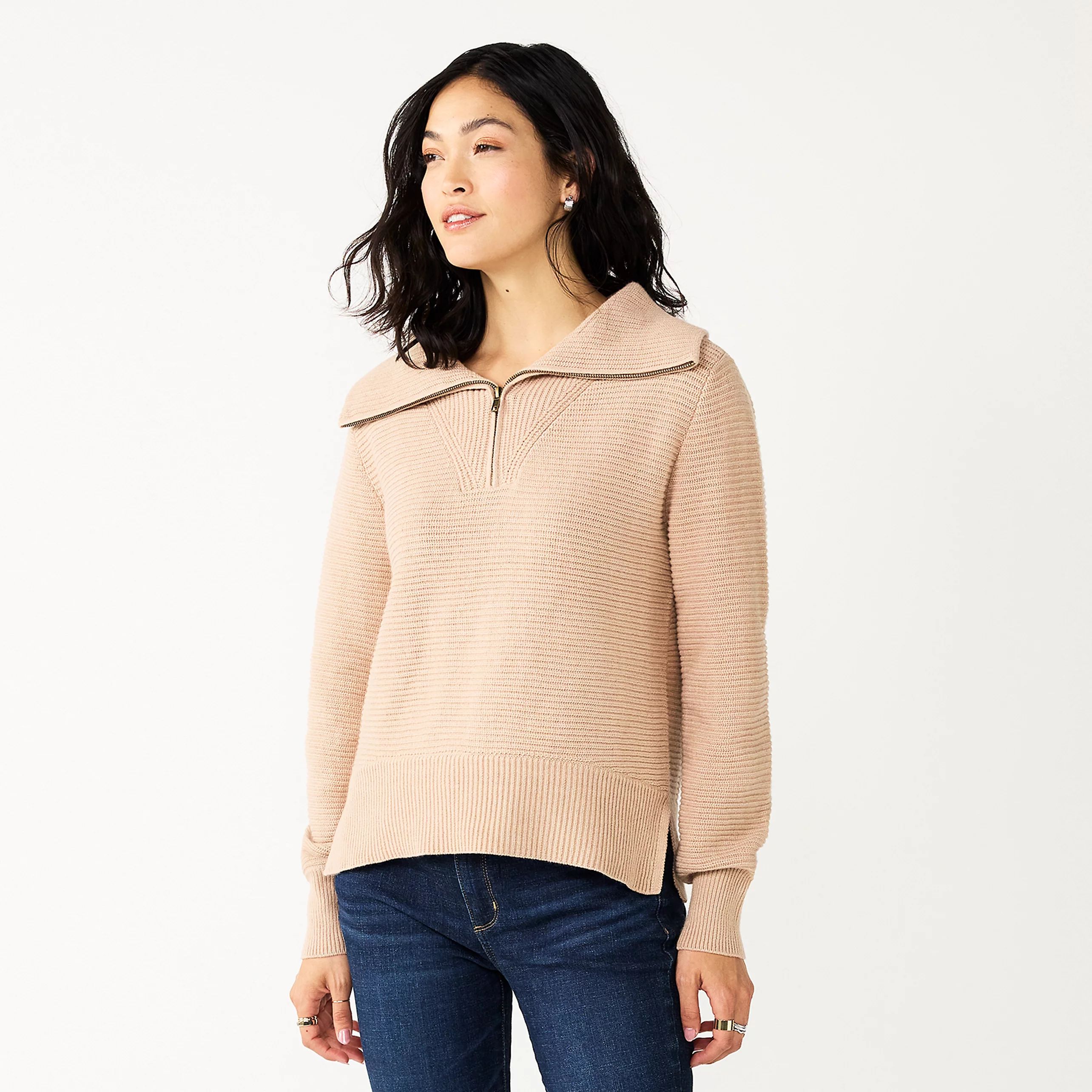 Women's Sonoma Goods For Life® Cozy Quarter-Zip Sweater | Kohls | Kohl's