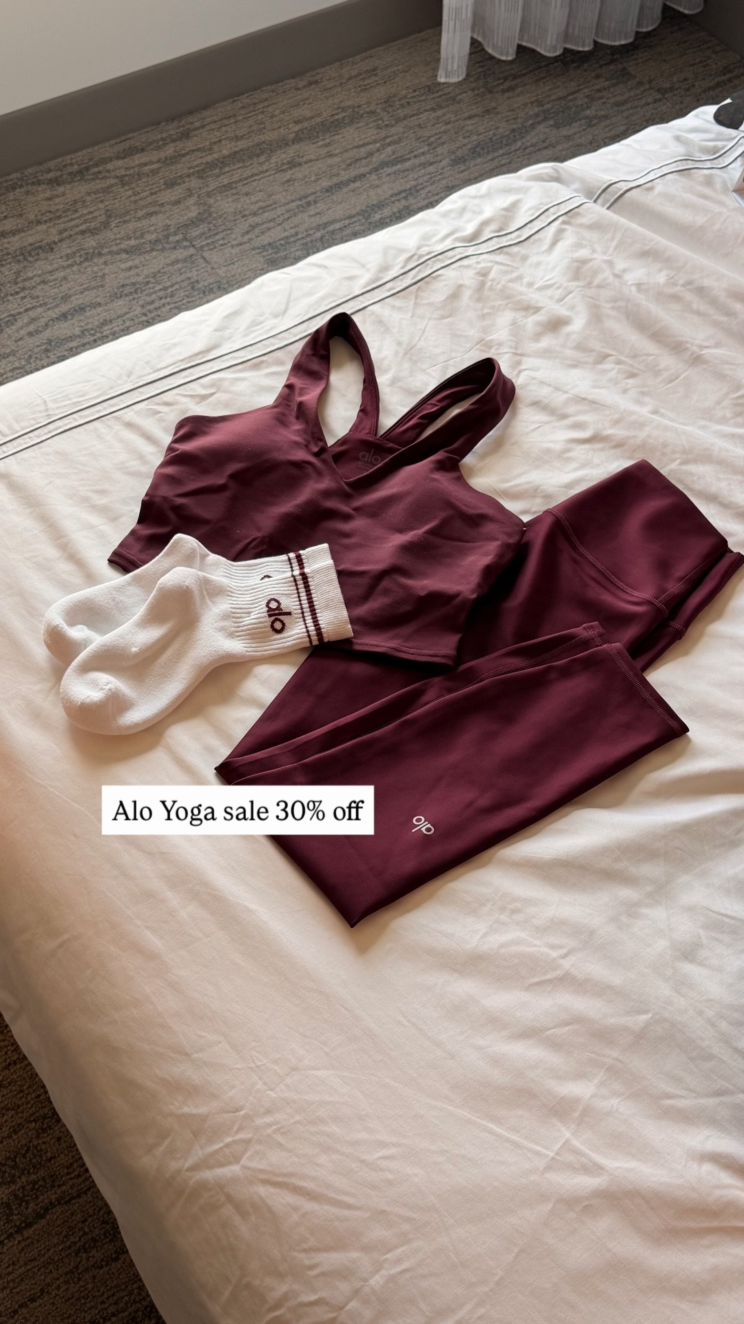 Alo yoga sale is HERE! This is my latest favorite set - burgundy one and I’m obsessed! Wearing everything like always in size SMALL.

Alo yoga leggings, Alo yoga set, yoga outfits, gym outfit, athletic outfits, athleisure outfits, burgundy outfit 

#LTKGiftGuide #LTKHoliday #LTKStyleTip